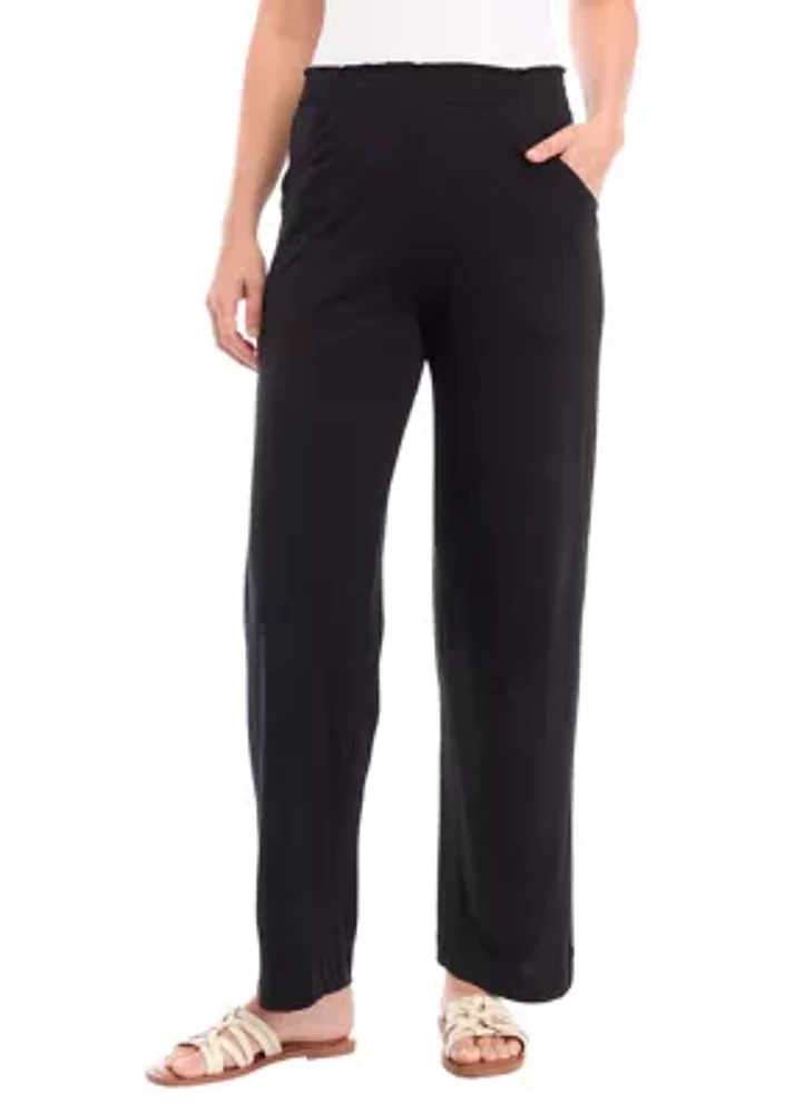 Women's Wide Leg Jersey Pants