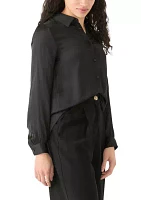 Women's Luxe Sheen Button Down Top