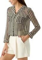 Women's Long Sleeve Notch Collar Utility Shirt