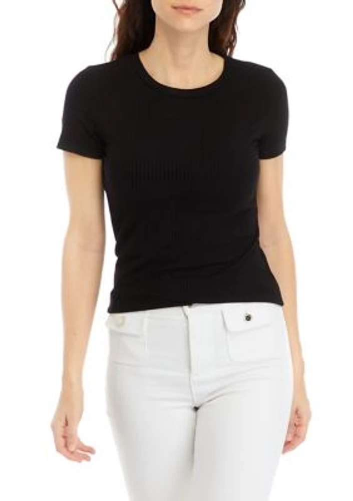 Women's Ribbed Knit T-Shirt