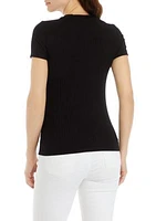 Women's Ribbed Knit T-Shirt