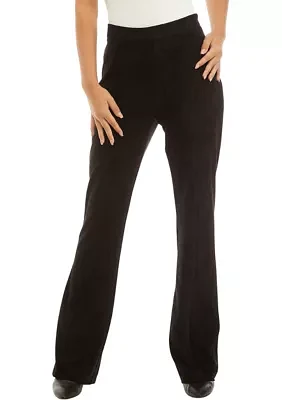 Women's Faux Suede Flare Pants