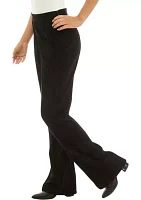 Women's Faux Suede Flare Pants