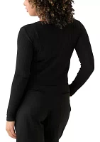 Women's Long Sleeve Needle Drop Top