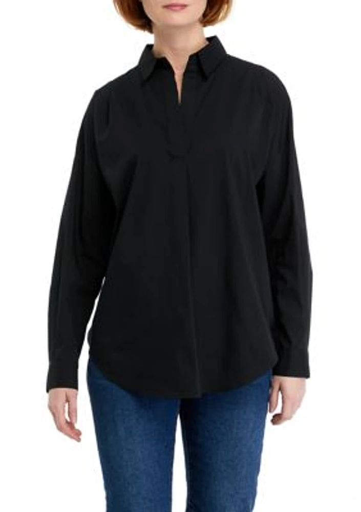 Women's Long Sleeve Popover Top