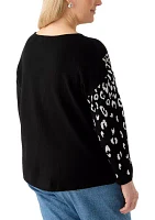 Plus Jacquard Graphic Sweater