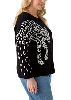 Plus Jacquard Graphic Sweater