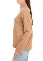 Women's Long Sleeve Color Block Mock Neck Sweater