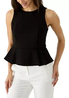 Women's Sleeveless Fully Lined Peplum Top