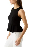 Women's Sleeveless Fully Lined Peplum Top