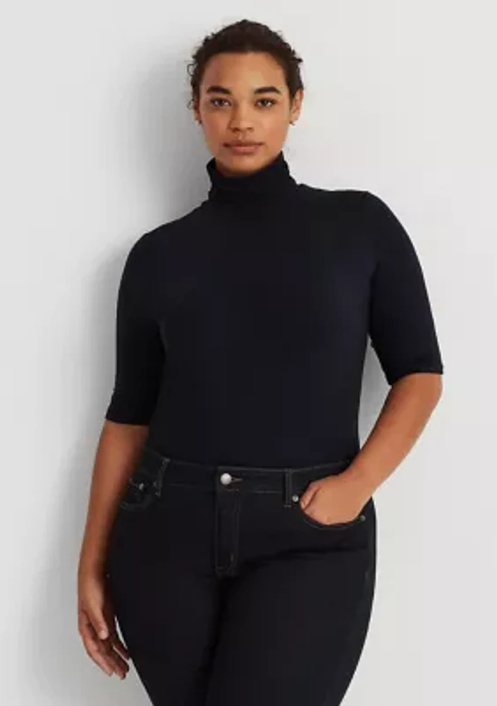 Plus Knit Turtleneck Sweater