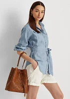 Belted Linen Shirt