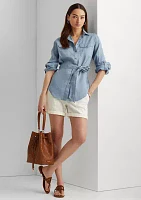 Belted Linen Shirt