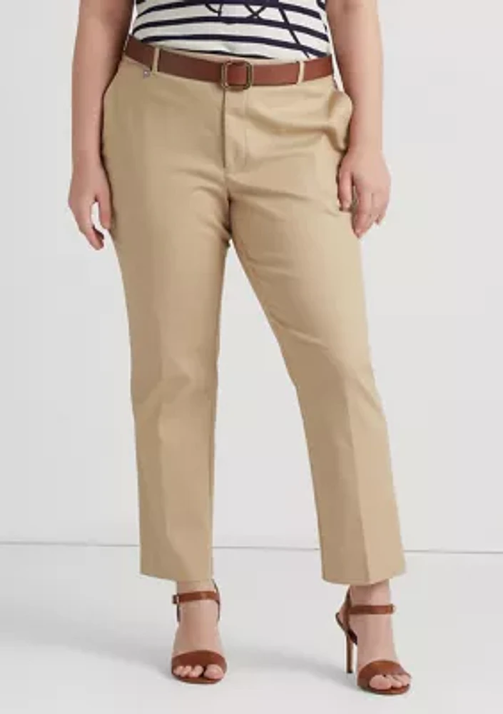 Plus Double-Faced Stretch Cotton Pants