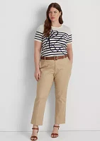 Plus Double-Faced Stretch Cotton Pants