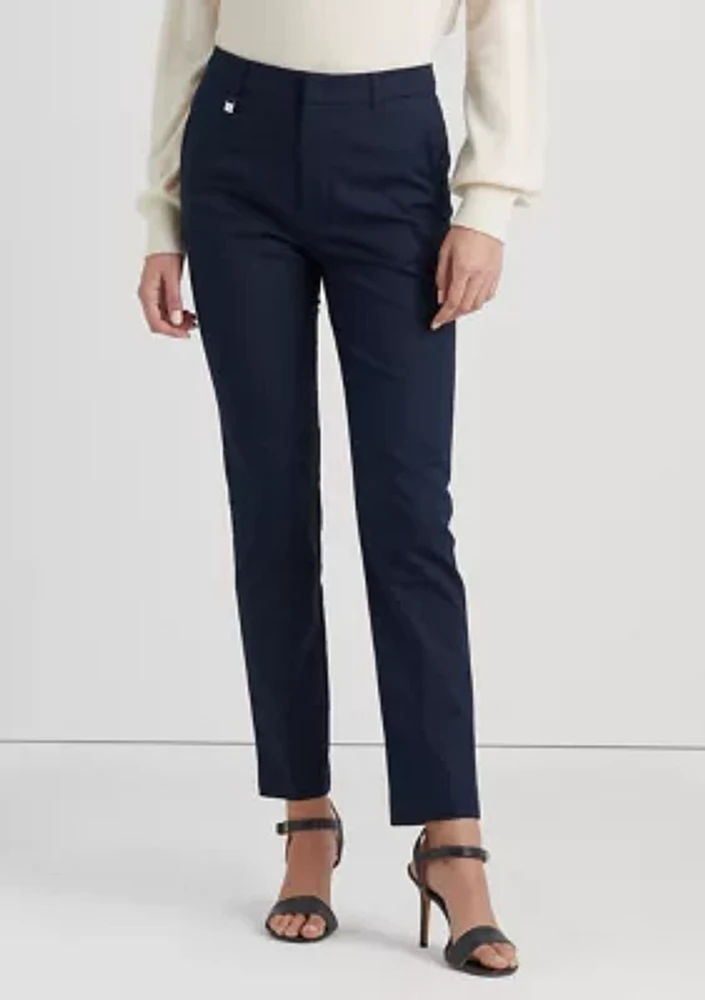 Petite Stretch-Cotton-Blend Pants