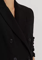 Double-Breasted Wool Crepe Blazer