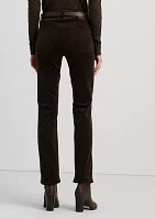 Petite Corduroy Mid-Rise Straight Pants