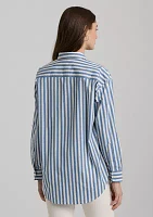 Oversize Striped Cotton Broadcloth Shirt