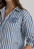 Oversize Striped Cotton Broadcloth Shirt