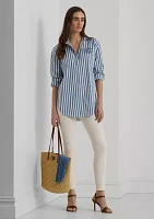 Oversize Striped Cotton Broadcloth Shirt