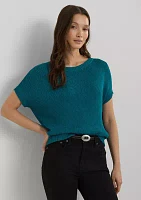 Rib Knit Short Sleeve Sweater