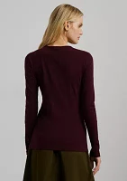 Women's Cotton-Blend Long-Sleeve Top