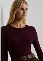 Women's Cotton-Blend Long-Sleeve Top