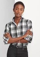 Plaid Twill Button-Down Shirt