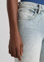 Patchwork Relaxed Tapered Ankle Jeans