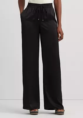 Satin Charmeuse Wide Leg Pants