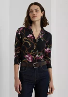 Classic Fit Print Crepe Shirt