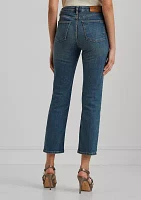 High-Rise Straight Ankle Jeans