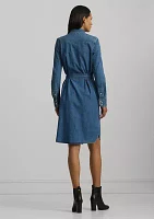 Belted Denim Shirt Dress