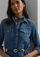 Belted Denim Shirt Dress