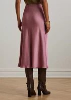 Satin Charmeuse Midi Skirt