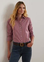 Women's Classic Fit Striped Broadcloth Shirt