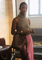 Wool Blend Sleeveless Turtleneck Sweater