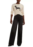 Mid Rise Wide Leg Jeans