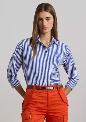 Relaxed Fit Striped Broadcloth Shirt