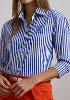 Relaxed Fit Striped Broadcloth Shirt