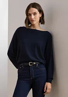 Cotton Blend Dolman Sleeve Sweater