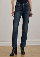 High-Rise Straight Ankle Jeans