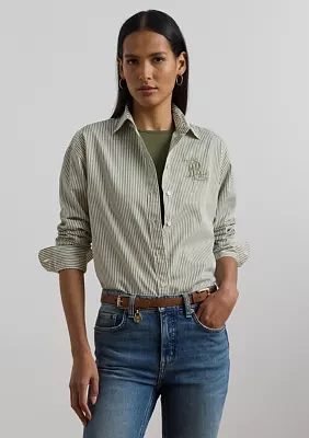 Women's Relaxed Fit Striped Broadcloth Shirt