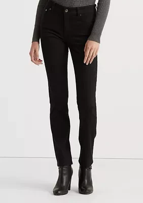 Petite Mid Rise Straight Jeans