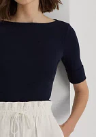 Petite Elbow Sleeve Knit Shirt