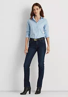 Petite Mid-Rise Straight Jeans