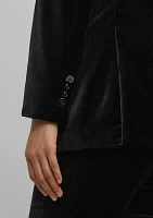 Petite Stretch Velvet Blazer