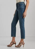 Petite High Rise Straight Ankle Jeans