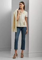 Petite High Rise Straight Ankle Jeans